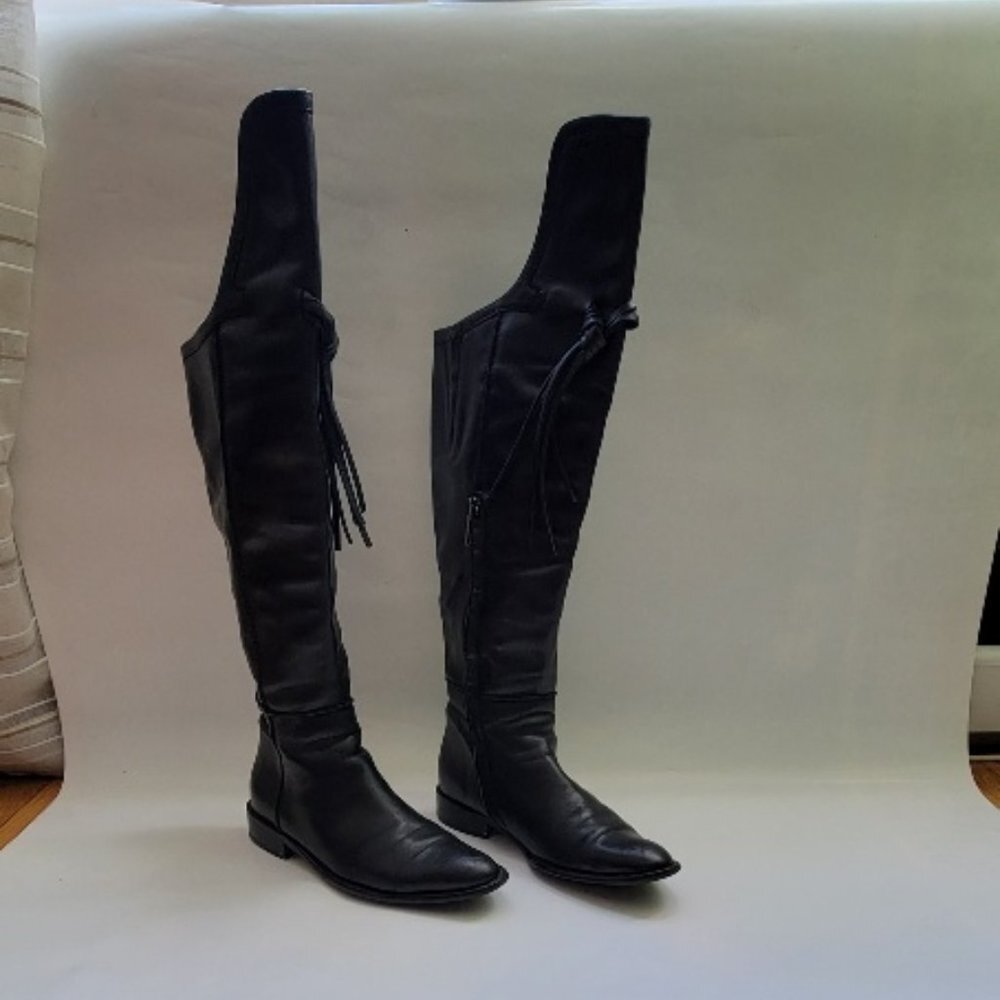 FRANCO BOSCHI TALL BOOTS WITH TASSEL SIZE 38 1/2 USED - Picture 2 of 14